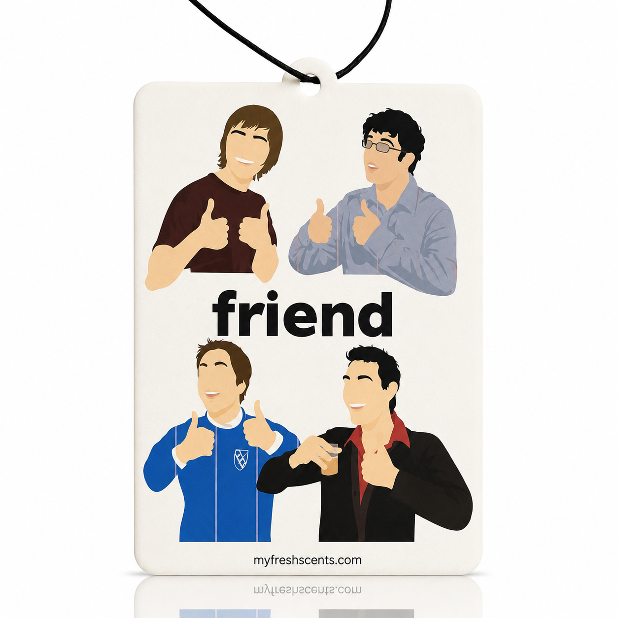 The Imbetweeners 'Friend' Car Air Freshener - Elevate Your Driving Experience with a Humorous Twist