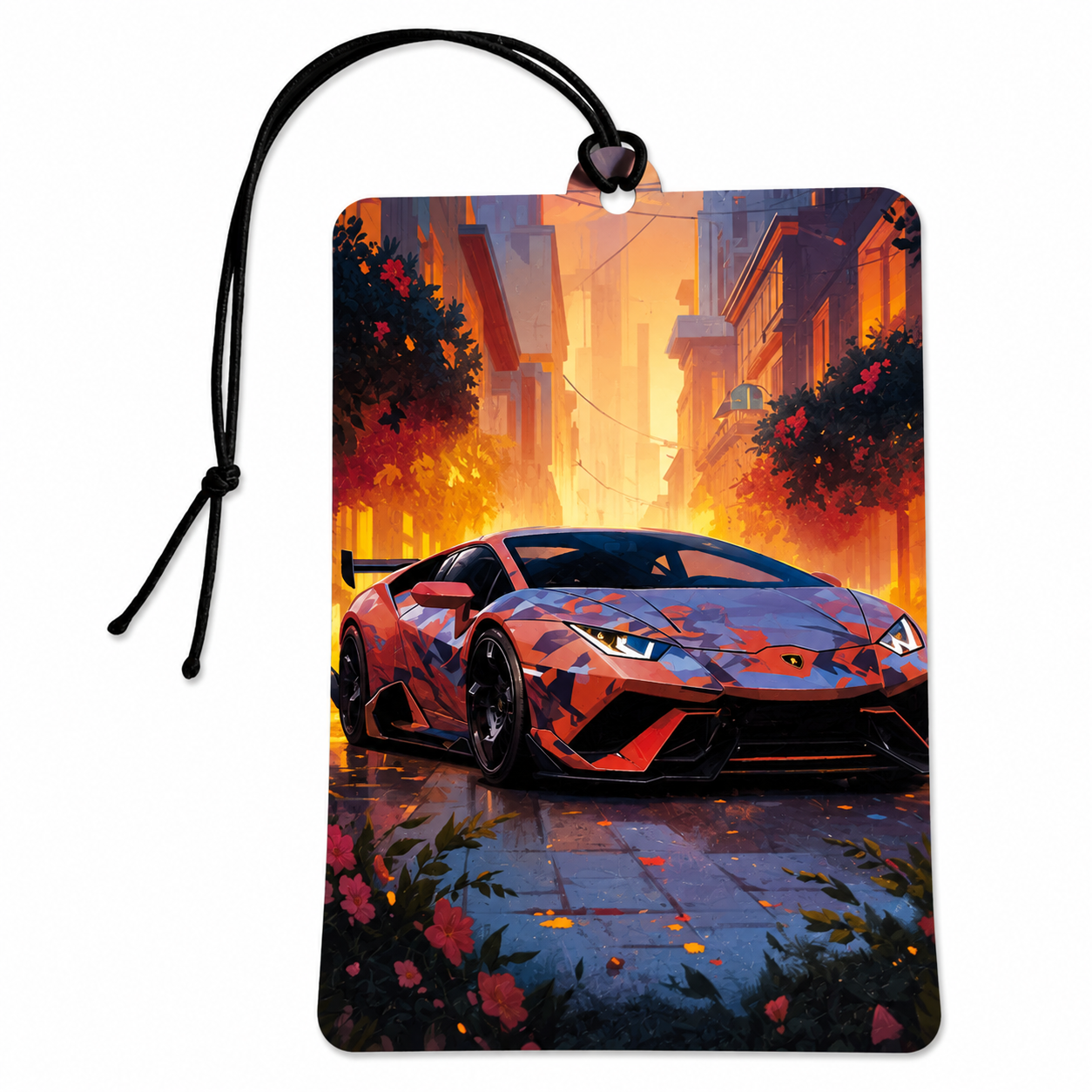 Lamborghini Huracan Supercar Air Freshener – Exotic Sports Car Hanging Car Scent, Colourful Automotive Design & Car Lover Gift