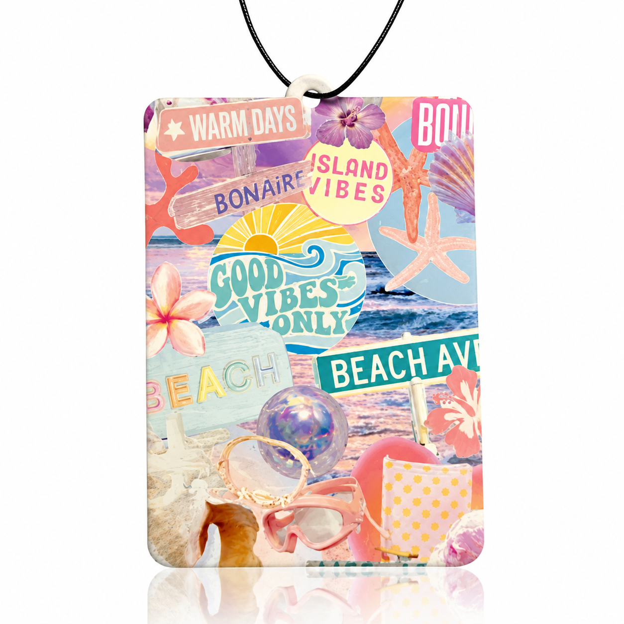 Coastal Beach Vibes Car Air Freshener - Transform Your Drive into a Seaside Escape