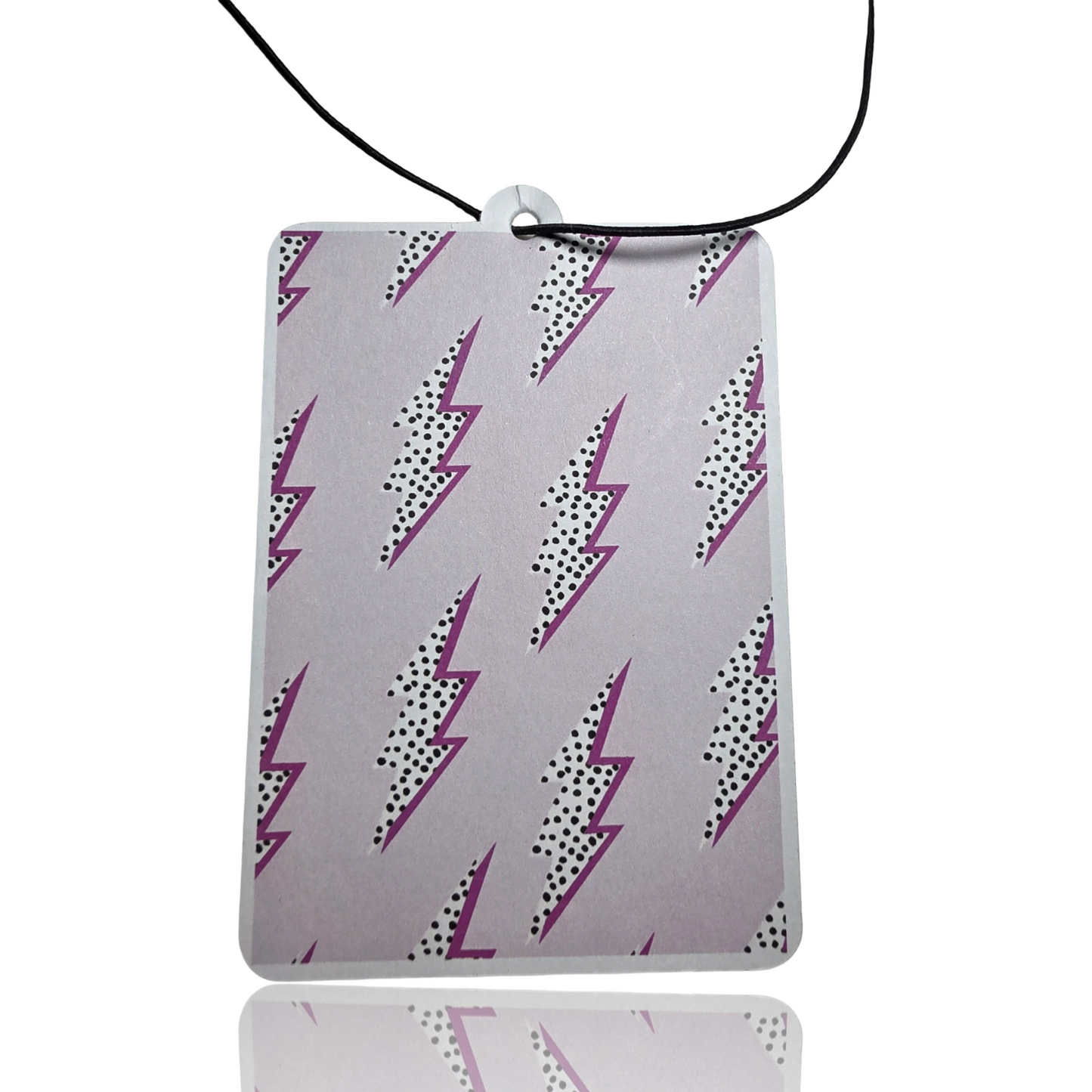 Pink Lightning Bolt Car Air Freshener - Retro Novelty Accessory for Your Vehicle