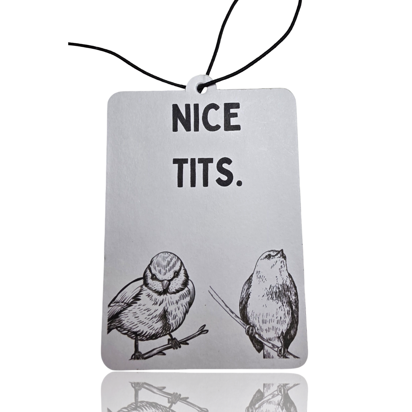 Pun Nice Tits Car Air Freshener - Humorous Hanging Accessory & Fun Gift for Your Vehicle
