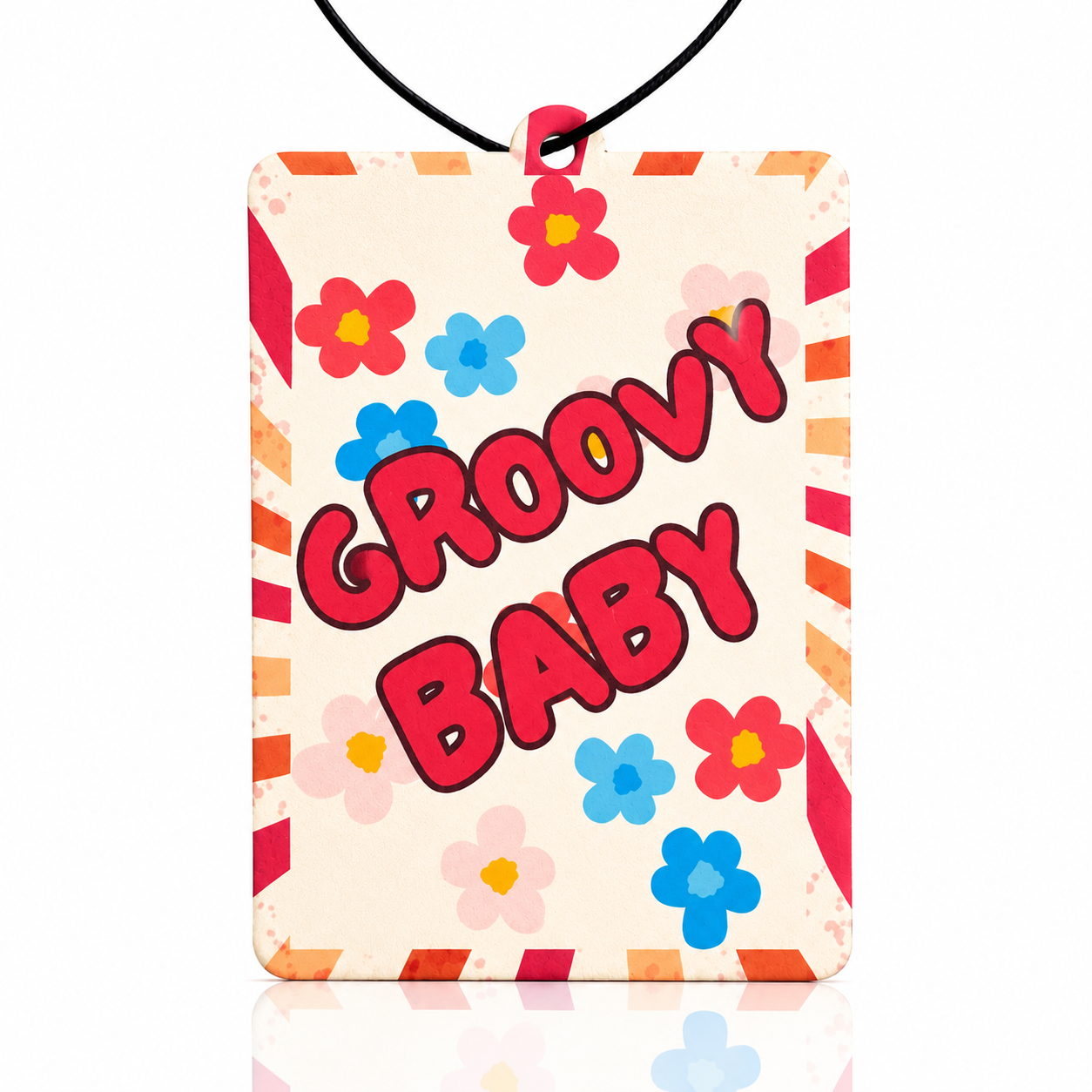 Retro Groovy Baby Car Air Freshener - Transform Your Ride with Nostalga