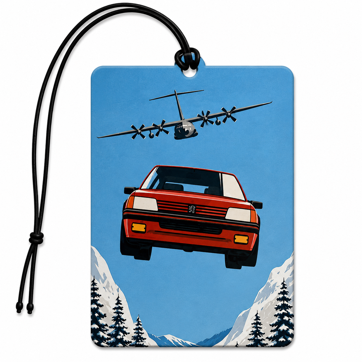Peugeot 205 GTI Car Air Freshener – Retro Peugeot 205 Hanging Car Air Freshener | Classic Hot Hatch Gift