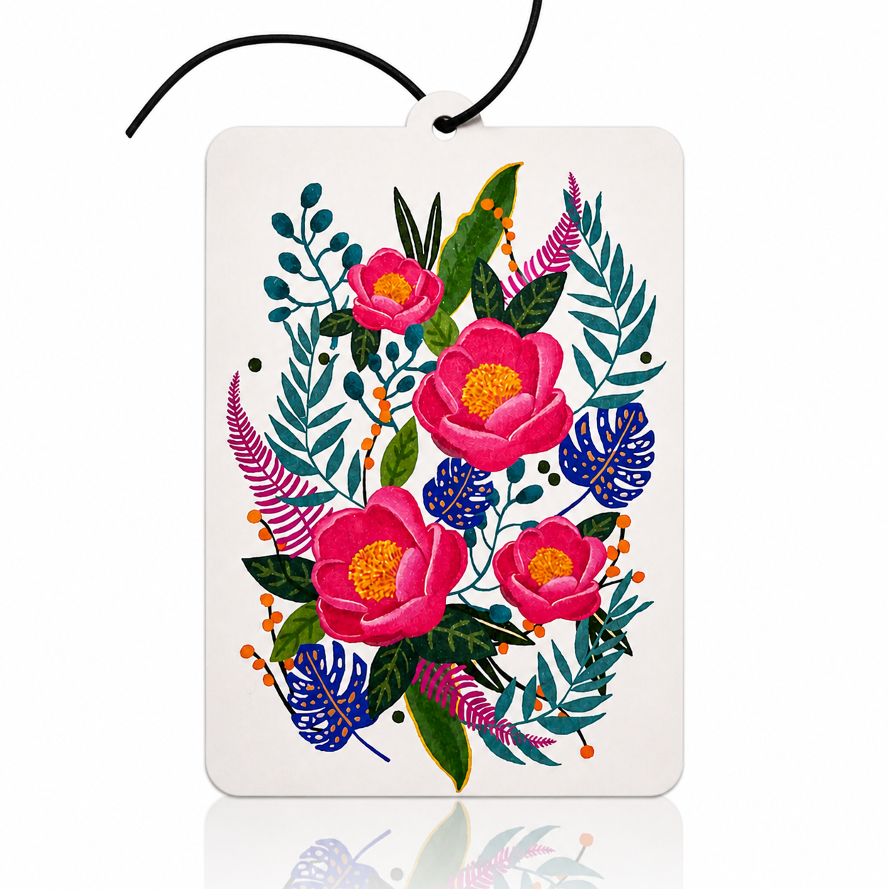 Colorful Floral Car Air Fresheners - Botanical Bouquet Hanging Accessory for a Fresh Drive - MyFreshScent