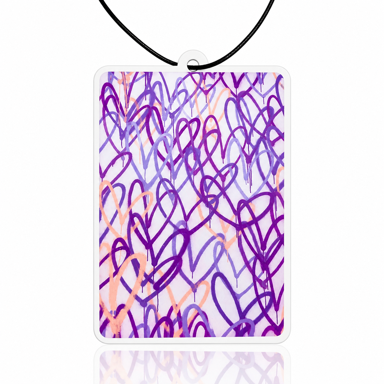 Pink Heart Aesthetic Car Air Freshener - Modern Love-Inspired Hanging Accessory for Novelty Car Decor - MyFreshScent