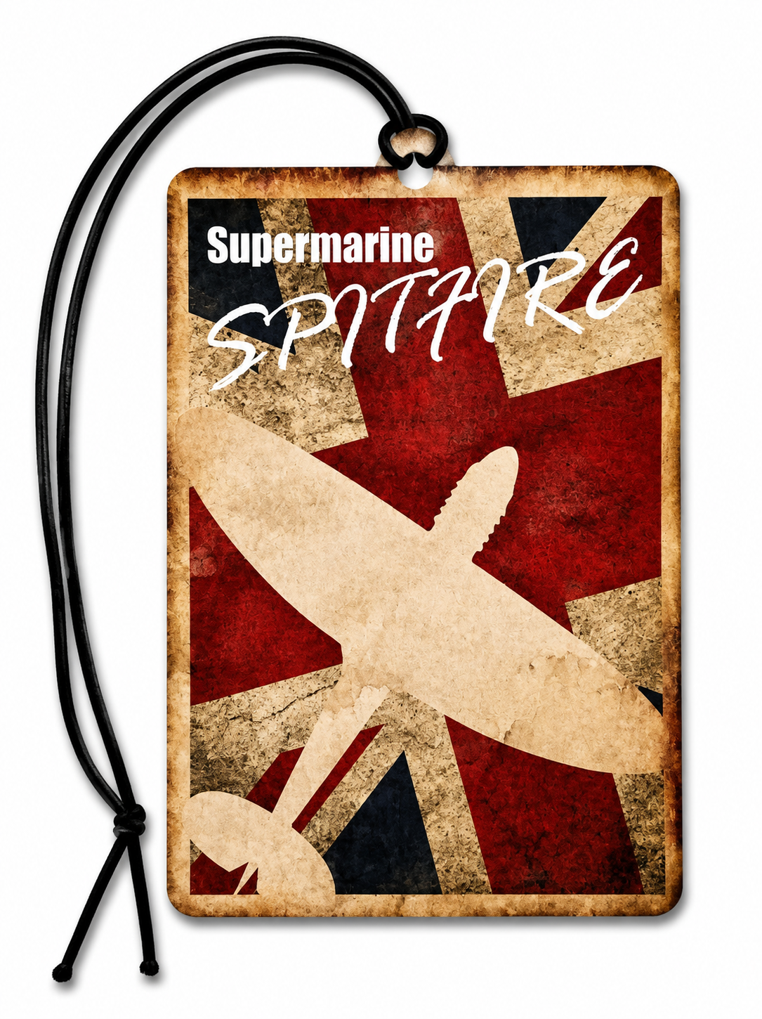 Supermarine Spitfire Poster Car Air Freshener – Vintage RAF Hanging Auto Air Freshener