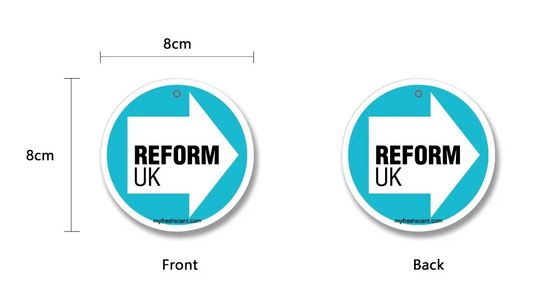 Reform UK Nigel Farage Car Air Freshener