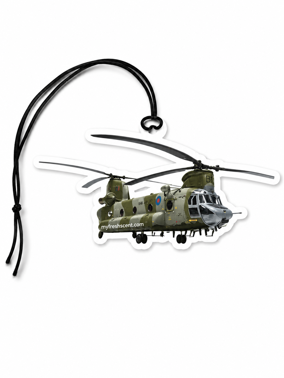 RAF Chinook Helicopter Car Air Freshener - Elevate Your Drive with Style and Scent