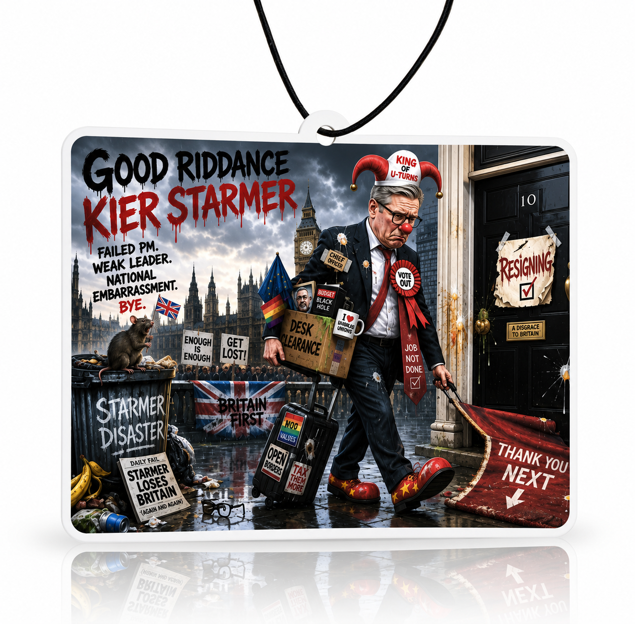 Good Riddance Kier Starmer Car Air Freshener - Your Humorous Political Companion