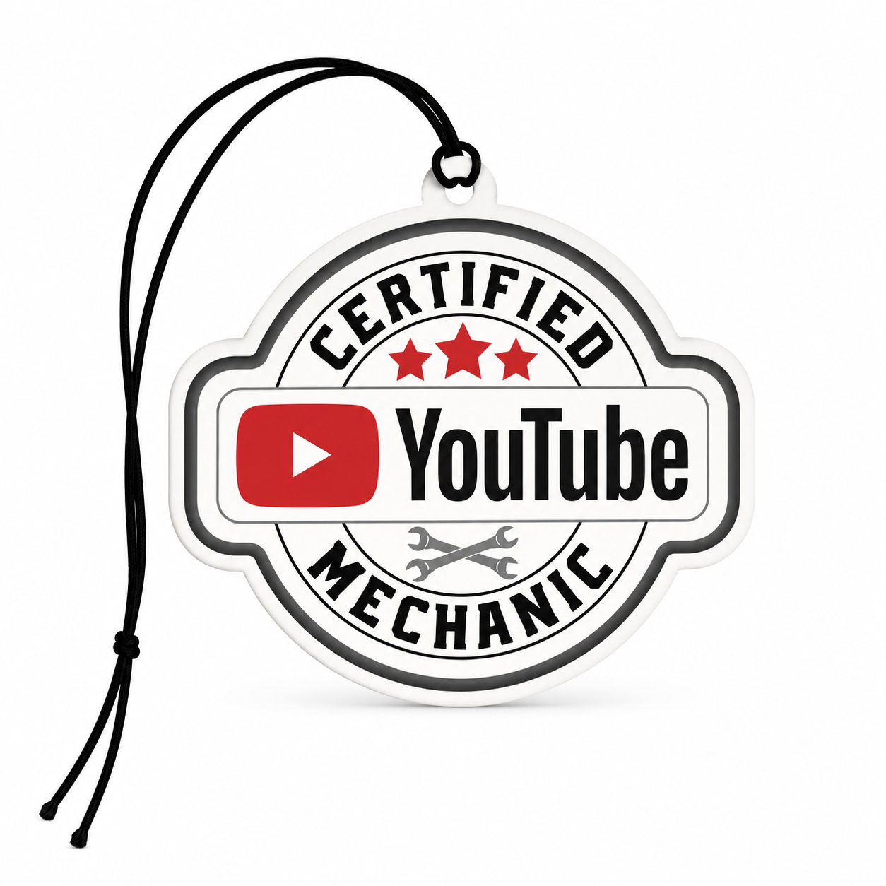Certified YouTube Mechanic Car Air Freshener – Elevate Your Drive with a Unique Scent