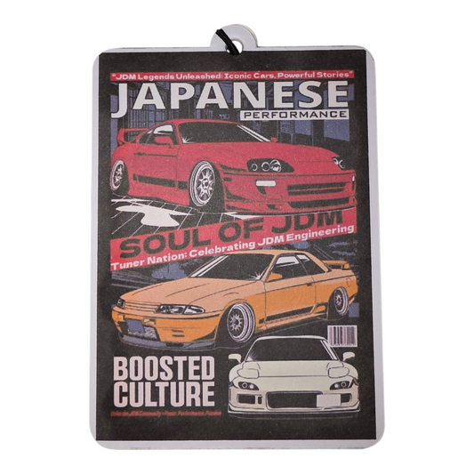 Japanese Performance JDM Car Air Freshener - Tuner Culture Street Racing Inspired Hanging Accessory - Perfect Novelty Gift for Car Enthusiasts