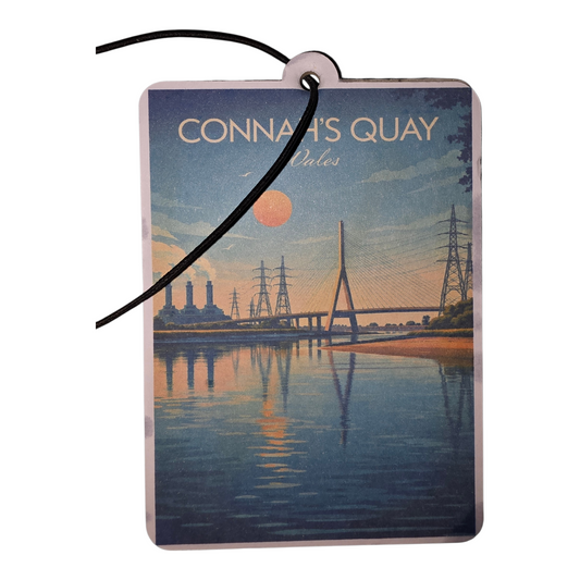 Connah's Quay Car Air Freshener - Travel Poster Accessory for Car - Unique Novelty Gift