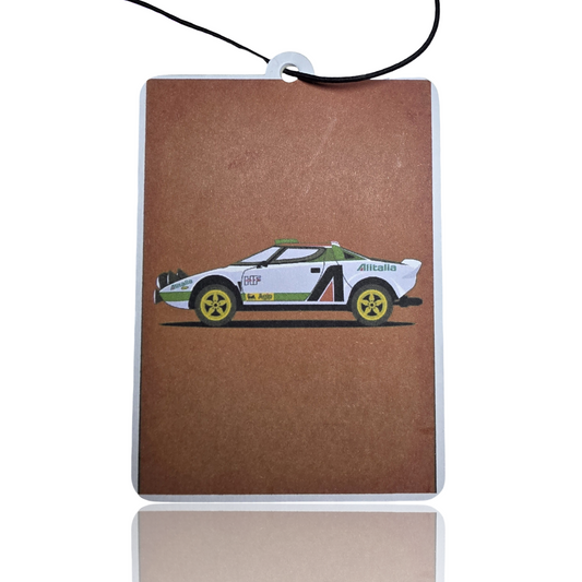 Lancia Stratos Air Freshener - Minimalist Car Accessory for Enthusiasts - Unique Novelty Gift