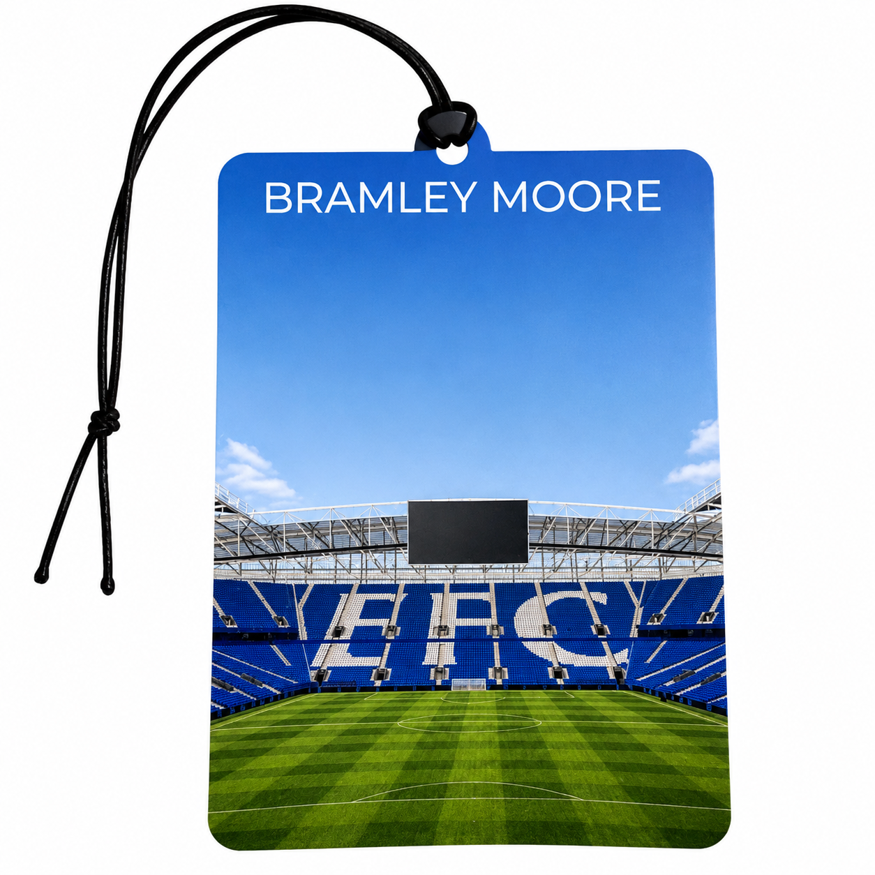 Bramley Moore Stadium Hanging Air Freshener – Everton Inspired EFC Football Car Air Freshener, Blue Stadium Gift for Toffees Fans, Football Supporter Car Accessory