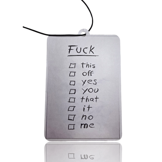 Funny Air Freshener - Funny Fuck List Air Freshener Hanging Accessory for Car Gift