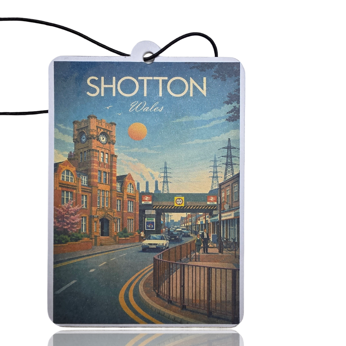 Shotton Car Air Freshener - Travel Poster Accessory and Novelty Car Gift