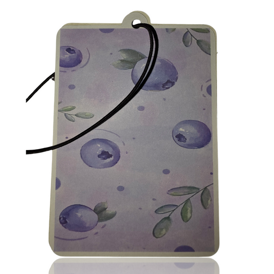 Blueberry Pattern Car Air Freshener - Soft Pastel Fruit Design Novelty Gift for Cars