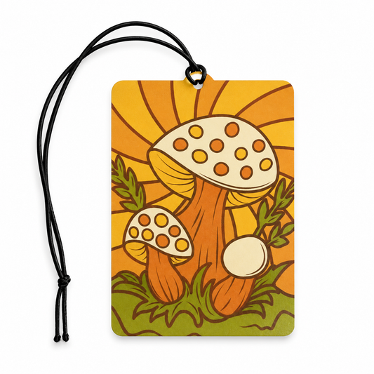Retro Mushroom Car Air Freshener | Vintage Boho Hanging Car Freshener