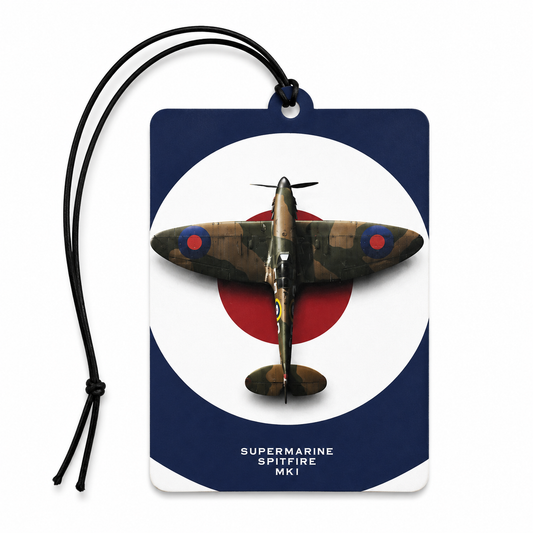 Supermarine Spitfire MKI Car Air Freshener | RAF Aviation Hanging Car Freshener