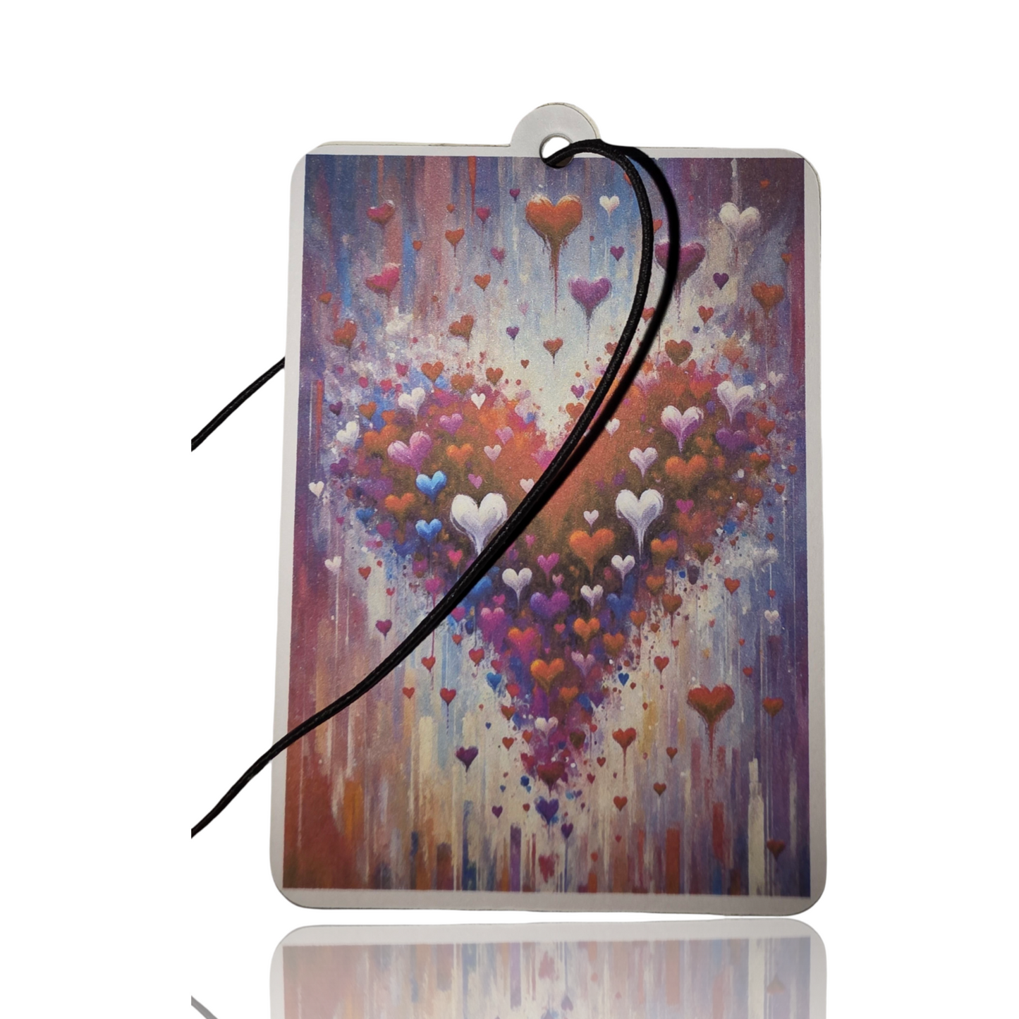 Colorful Heartburst Car Air Freshener - Romantic Abstract Love Design Novelty Gift for Your Car