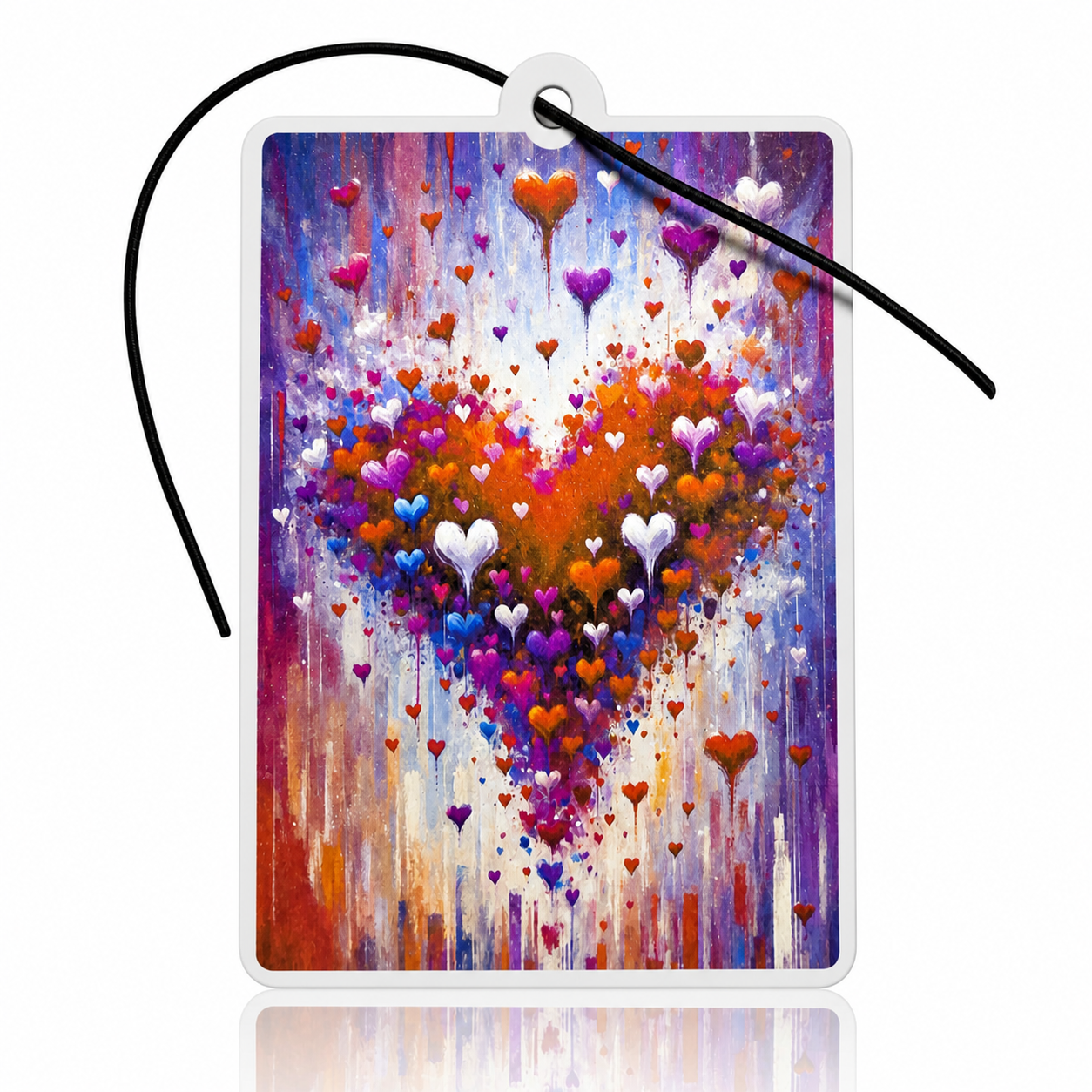 Colorful Heartburst Car Air Freshener - Romantic Abstract Love Design Novelty Gift for Your Car - MyFreshScent