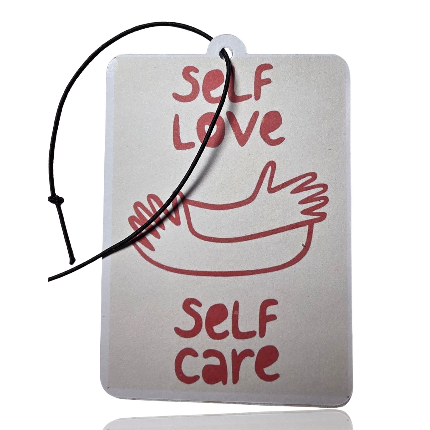 Self Love Car Air Freshener - Minimalist Quote Hanging Accessory - Novelty Gift for Cars