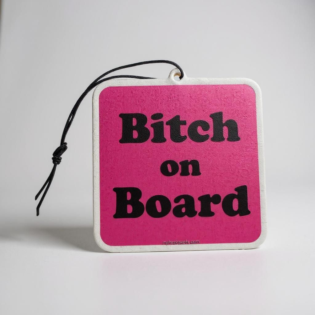 "B**** On Board" Comedy Car Air Freshener