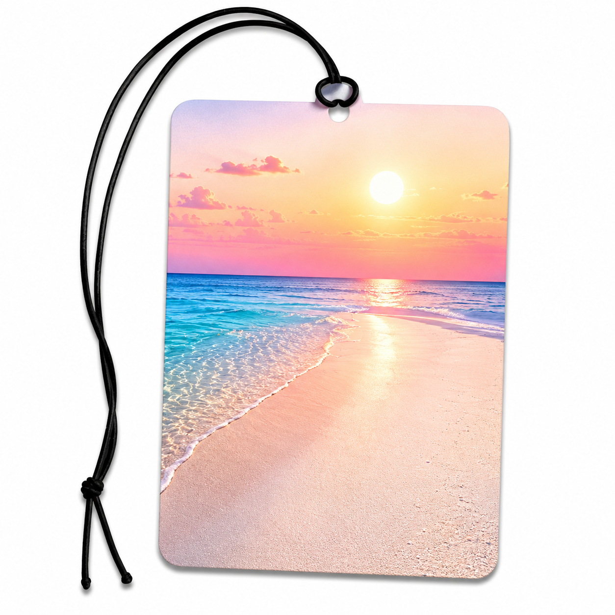 Sunset Beach Car Air Freshener – Tropical Seaside Hanging Auto Air Freshener