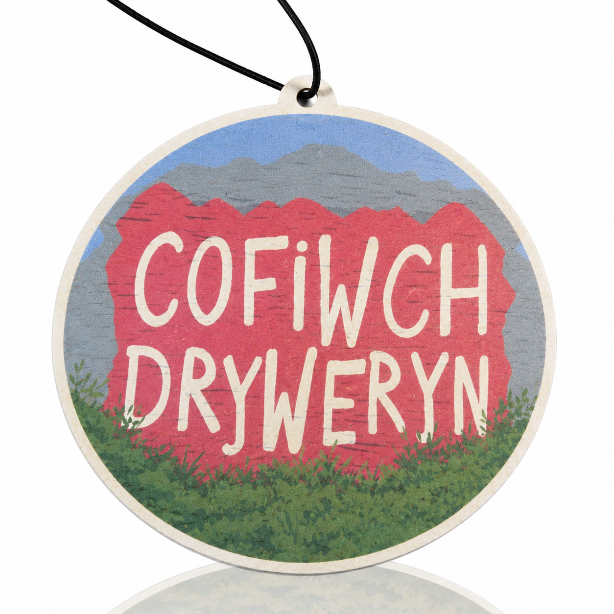 Cofiwch Dryweryn Car Air Freshener - Historic Welsh Retro Poster