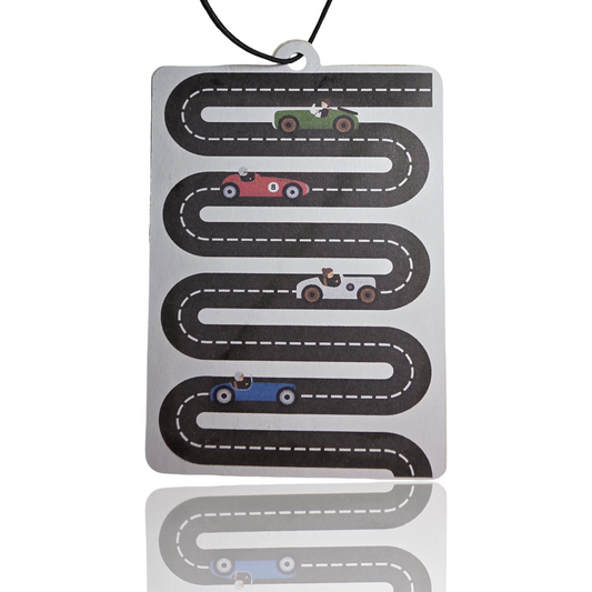 Vintage Racing Car Air Freshener - Child's Racing Track Car Air Freshener