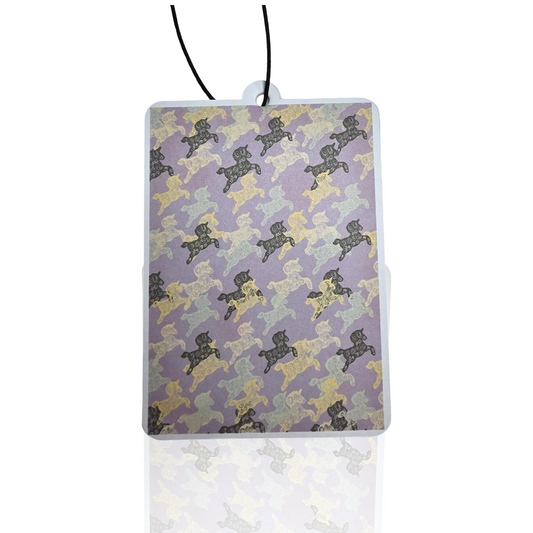 Pastel Pony Pattern Car Air Freshener - Cute Horse Retro Accessory for Your Vehicle - Novelty Gift
