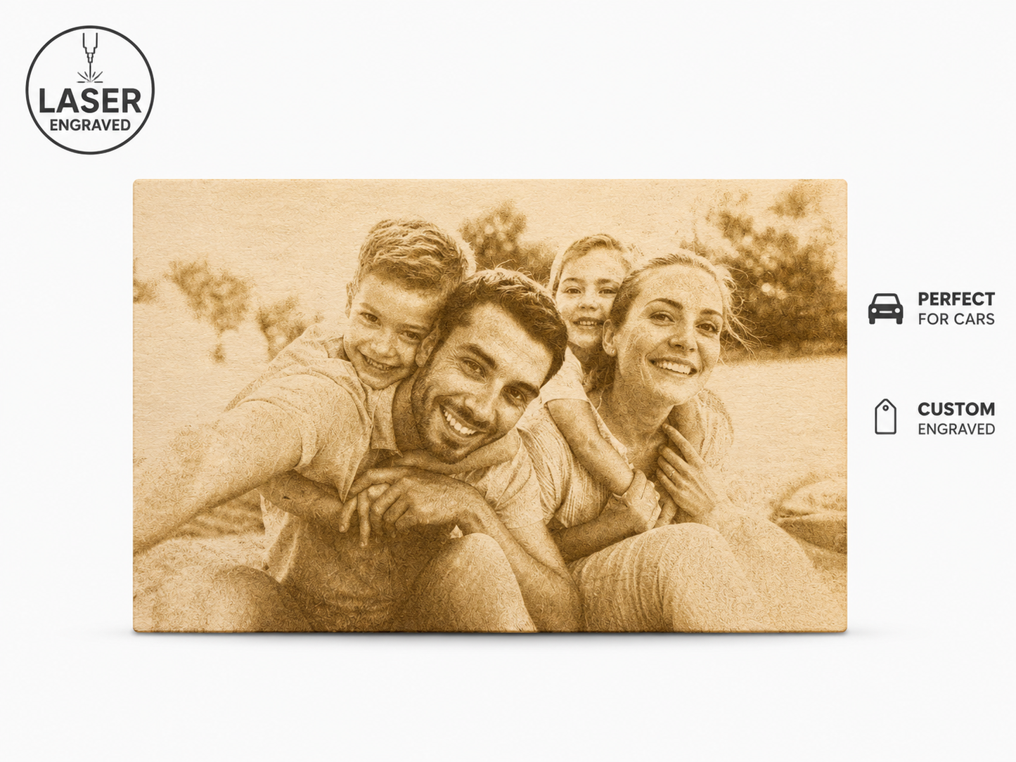 Custom Personalized Laser Engraved Photograph - Unique Keepsake for Every Occasion