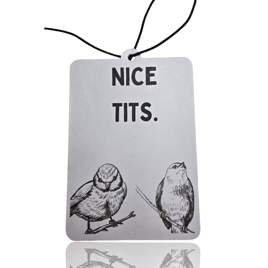Pun Nice Tits Car Air Freshener - Humorous Hanging Accessory & Fun Gift for Your Vehicle