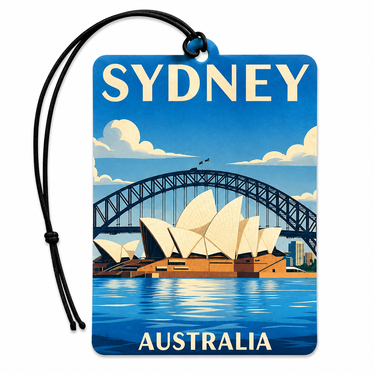 Sydney Australia Car Air Freshener – Sydney Opera House Hanging Car Air Freshener | Travel Gift & Car Accessory