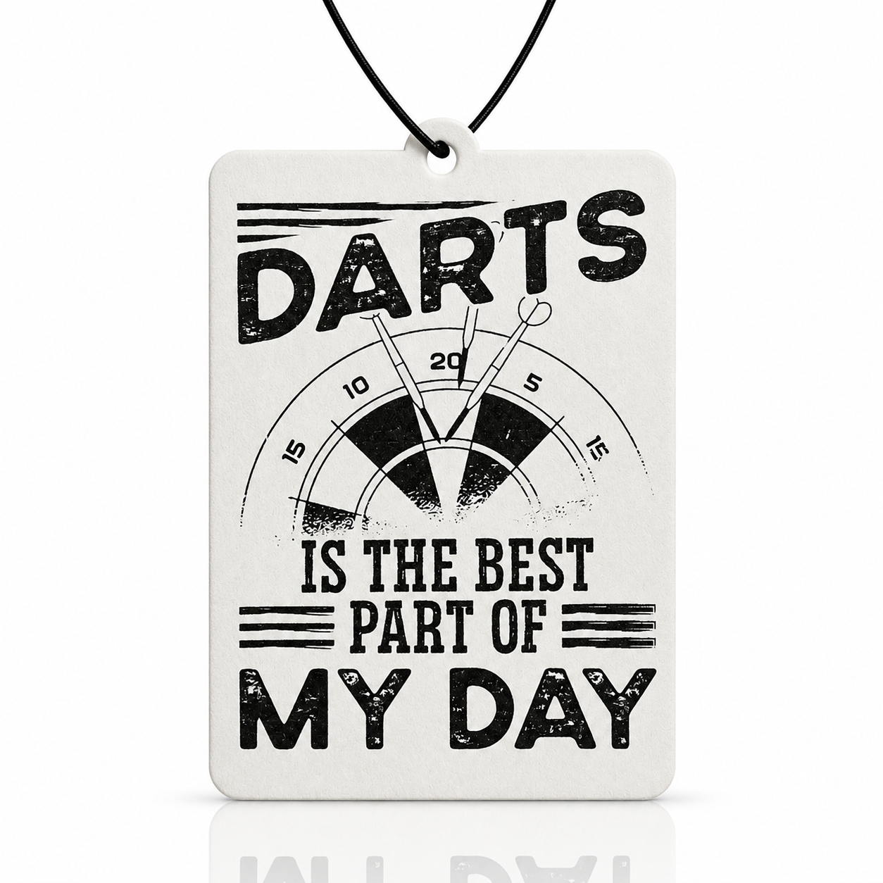 Darts Positive Quote Car Air Freshener – Elevate Your Drive with Uplifting Aromas
