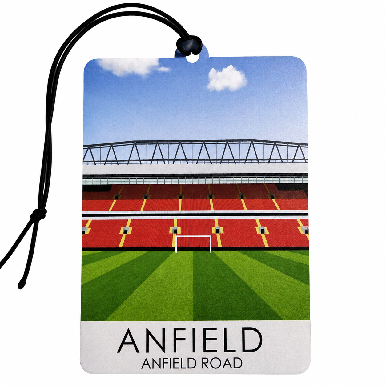Anfield Road Car Air Freshener – Liverpool Football Stadium Inspired Hanging Car Scent | Football Fan Gift