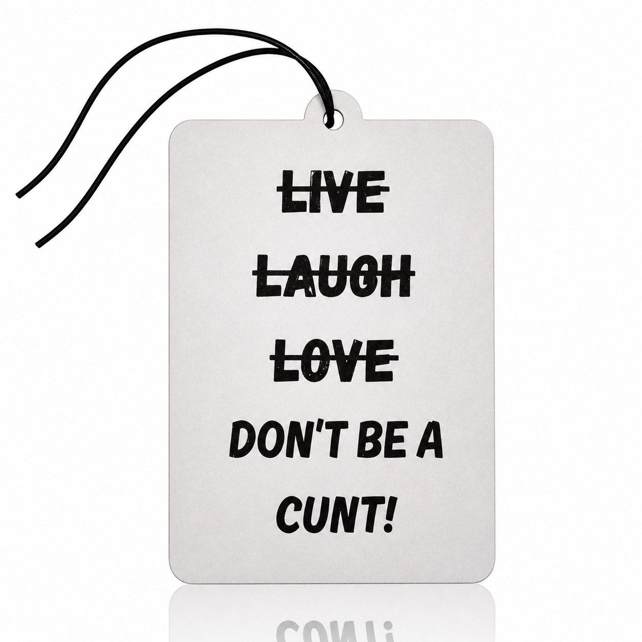 Funny Swearing Cunt Car Air Freshener - Humorous Hanging Novelty Accessory - MyFreshScent