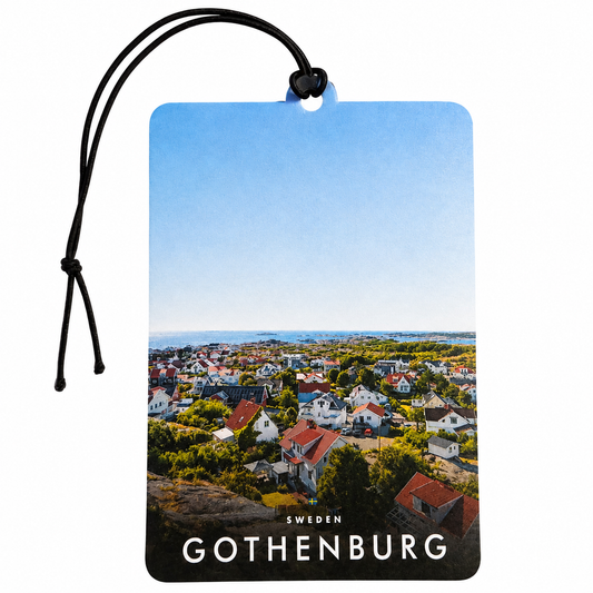 Gothenburg Sweden Car Air Freshener – Swedish Coastal City Travel Souvenir Hanging Car Fragrance & Gift