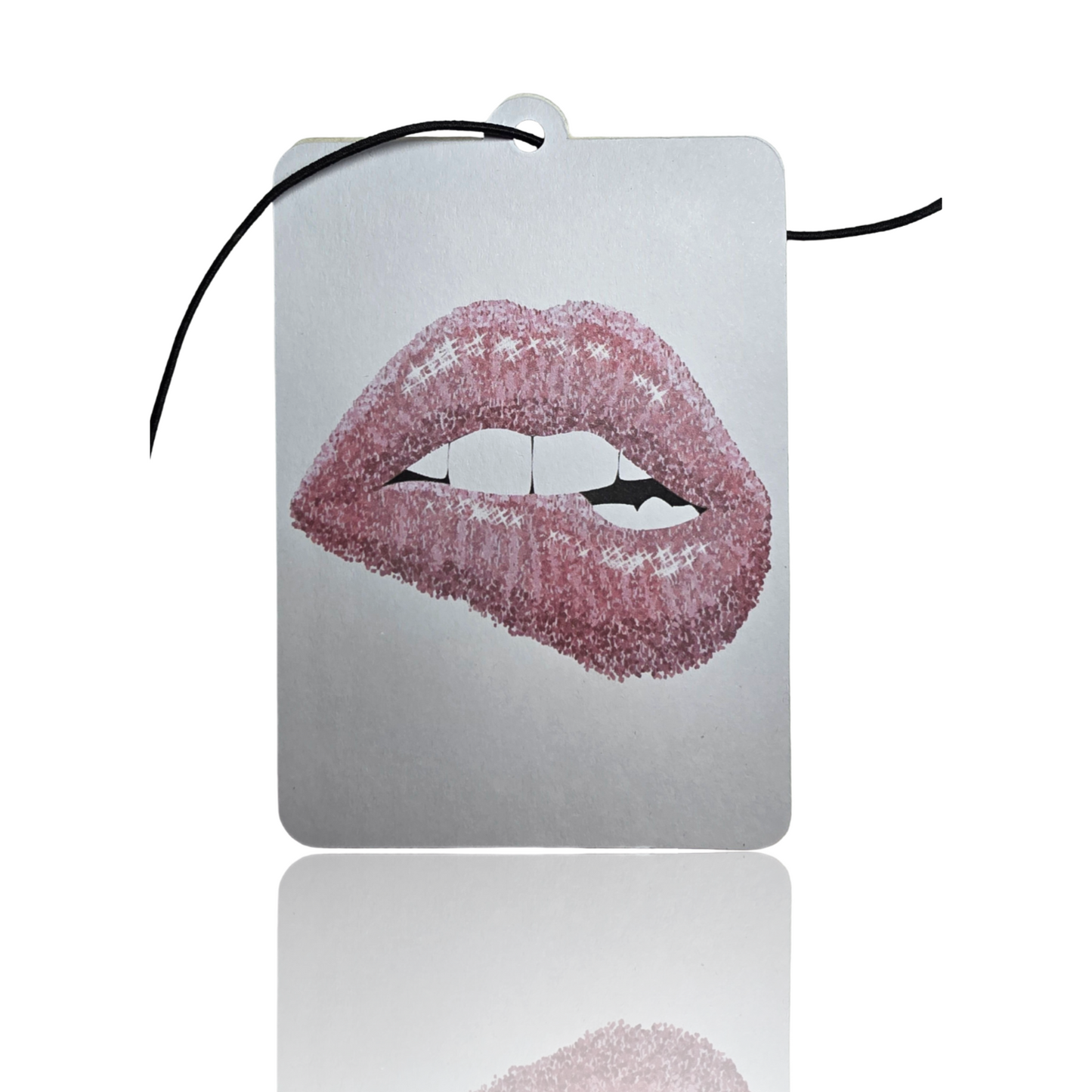 Glitter Pink Lips Car Air Freshener - Minimalist Chic Pink Accessory For Your Car