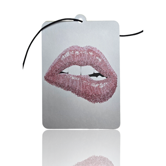 Glitter Pink Lips Car Air Freshener - Minimalist Chic Pink Accessory For Your Car