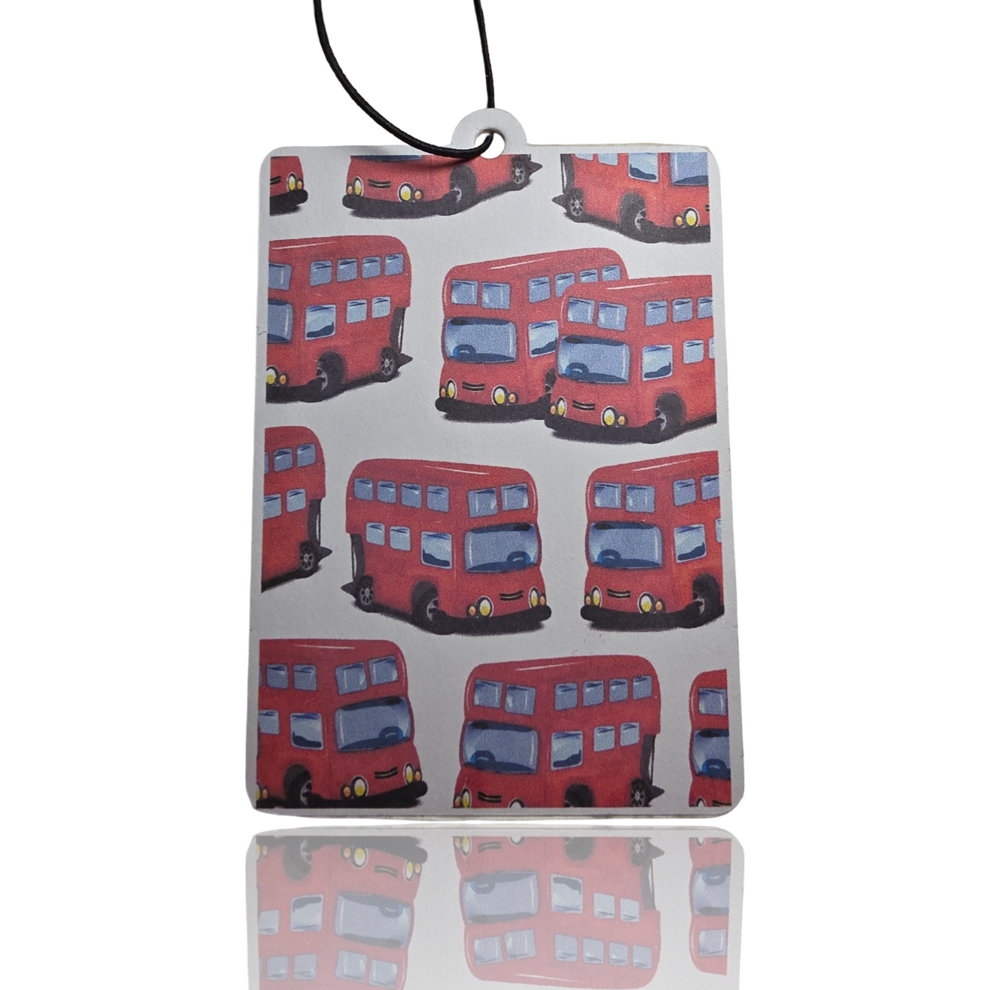 Toy London Bus Car Air Freshener - Child Poster Style Hanging Accessory - Unique Car Gift