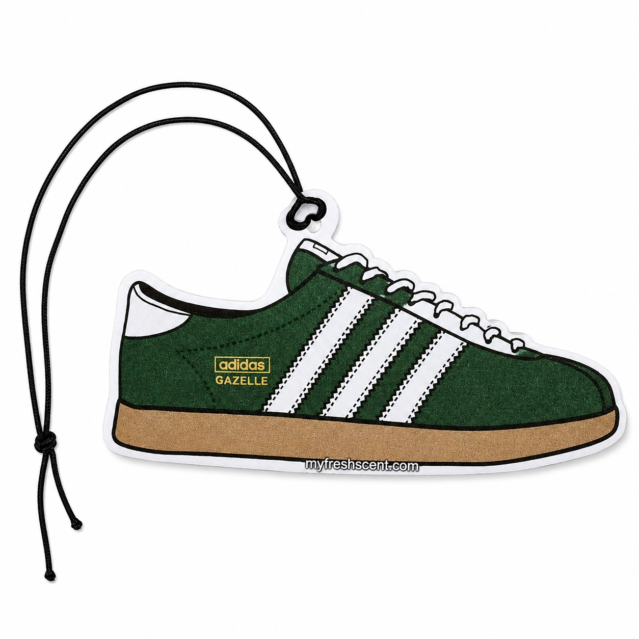 Green Gazelle Inspired Car Air Freshener | Retro Trainer Hanging Air Freshener