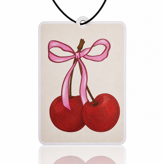 Sweet Cherry Car Air Freshener - Cute Coquette Red Cherry Hanging Accessory - Novelty Car Gift - MyFreshScent