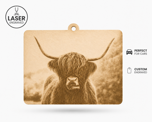 Personalised Laser Engraved Car Air Freshener – Custom Photo, Pet or Memorial Gift