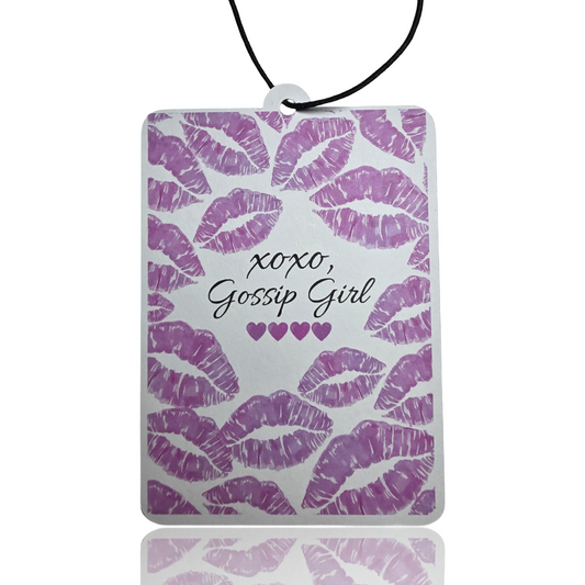 XOXO Gossip Girl Car Air Freshener - Pink Kiss Print Aesthetic Accessory & Novelty Car Gift