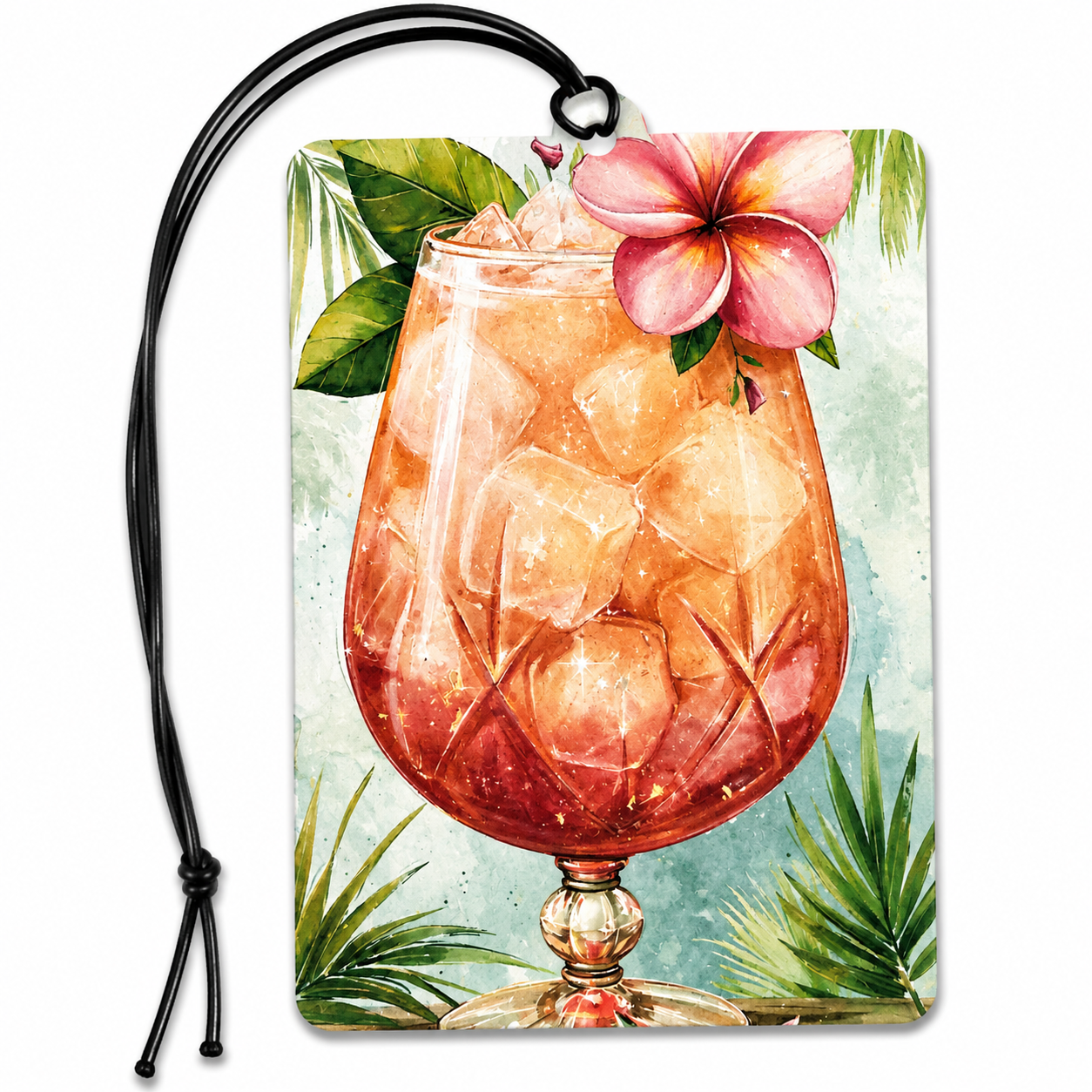 Tropical Cocktail Car Air Freshener – Summer Drink Hanging Auto Air Freshener