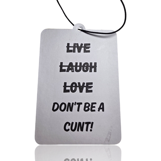 Funny Swearing Cunt Car Air Freshener - Humorous Hanging Novelty Accessory