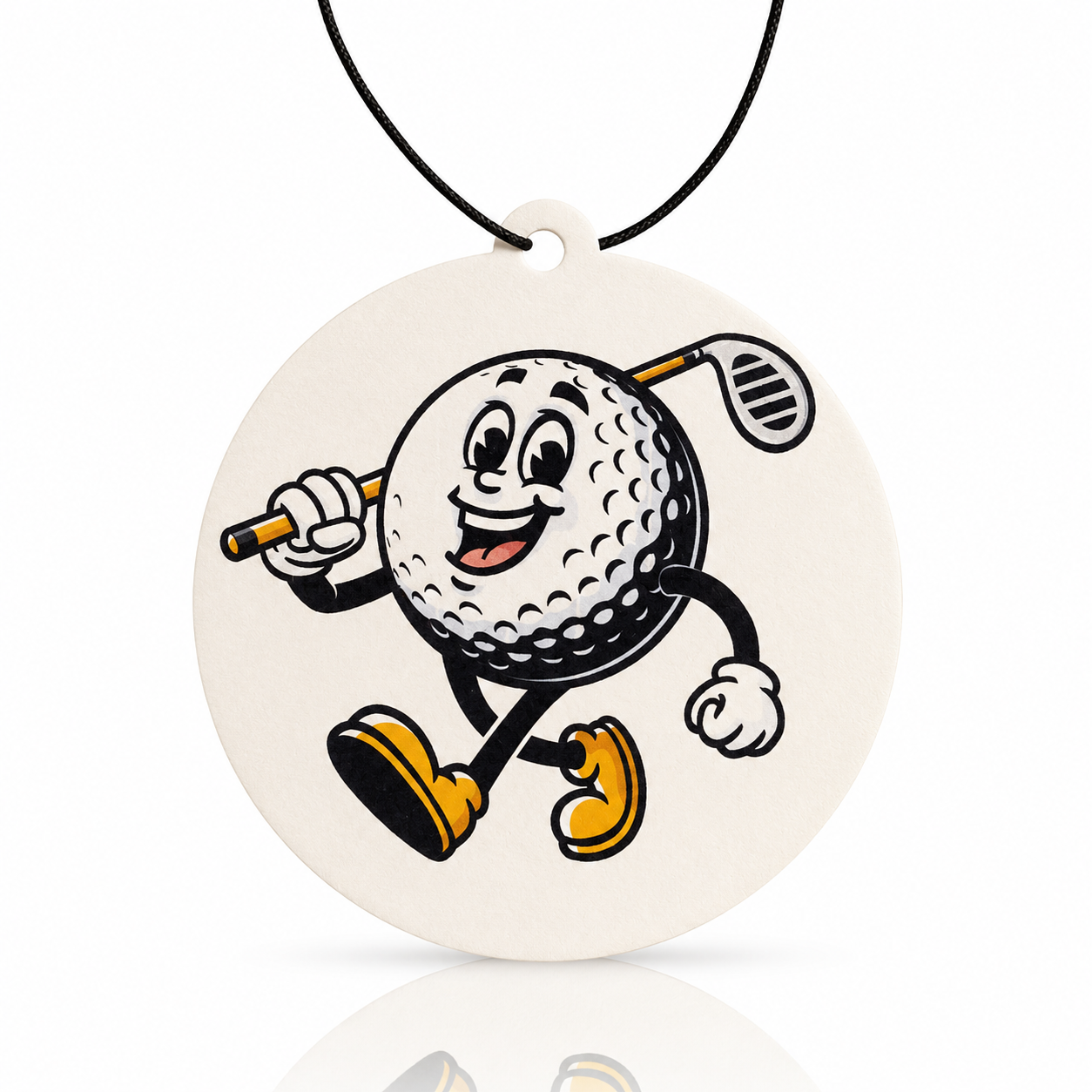 Happy Golf Ball Car Air Freshener - Elevate Your Drive with Joyful Fragrance