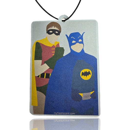 Delboy and rodney only fools and horses as batman and robin car air freshener 