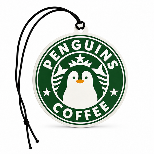 Funny Penguin Coffee Air Freshener – The Perfect Gift for Coffee Lovers